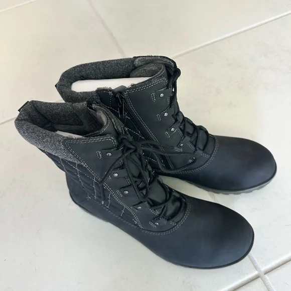 NIB. JBU BY JAMBU Summit Waterproof Boot Shoes Black 9W Lace up W Zipper - Picture 5 of 9